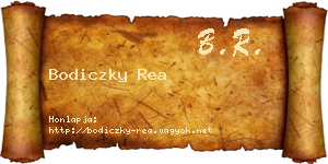 Bodiczky Rea névjegykártya